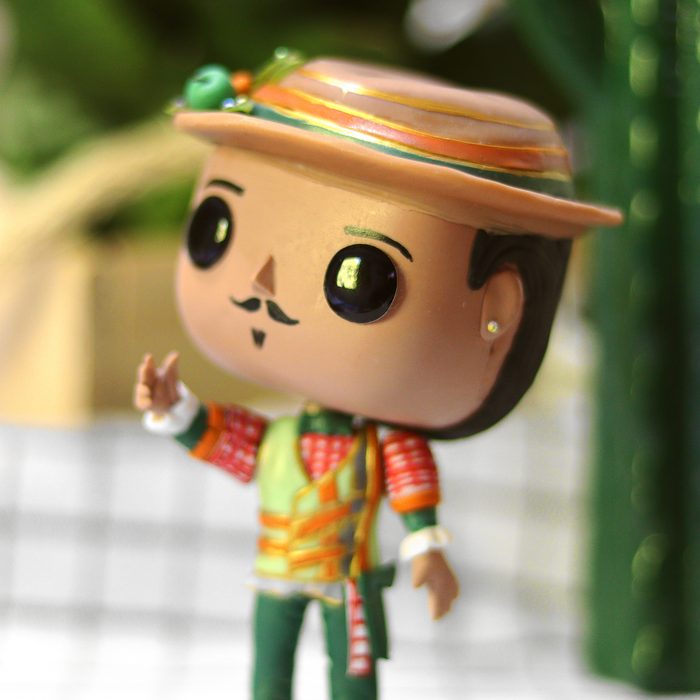 Personagem fazendeiro em biscuit